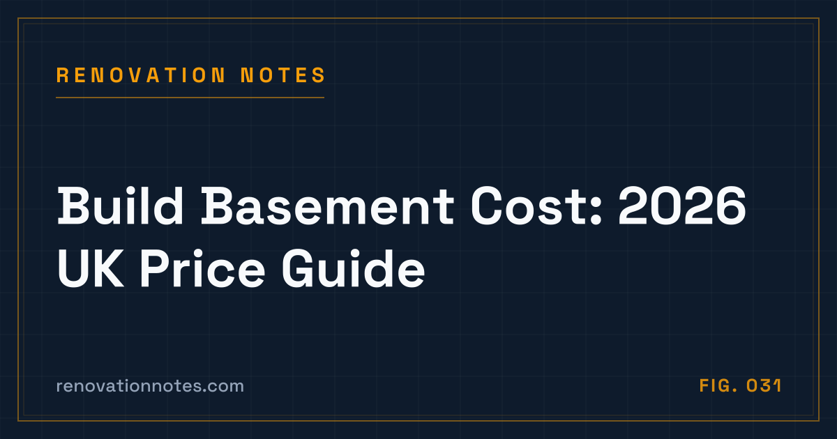 Build Basement Cost: 2026 UK Price Guide | Renovation Notes