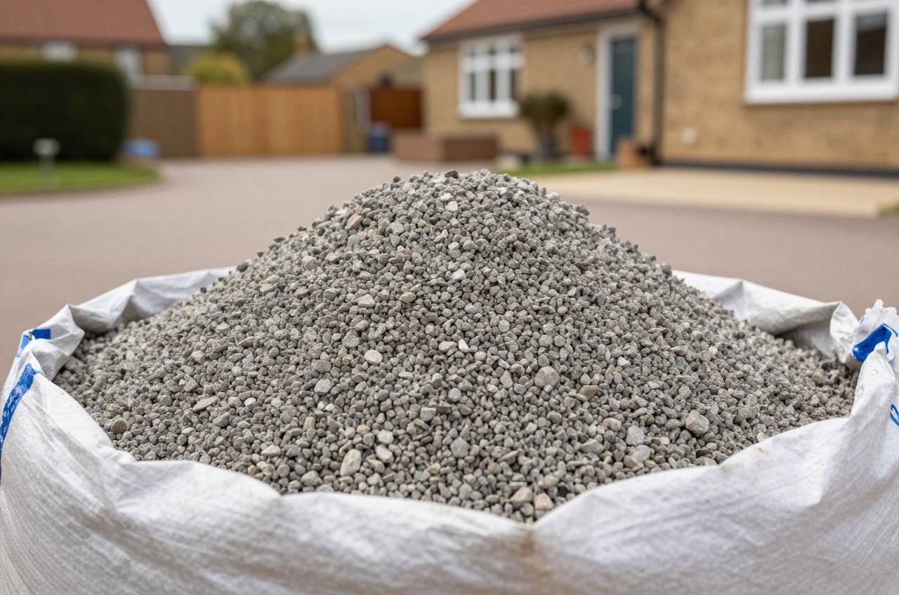 Bulk bag of grey Type 1 sub-base aggregate.