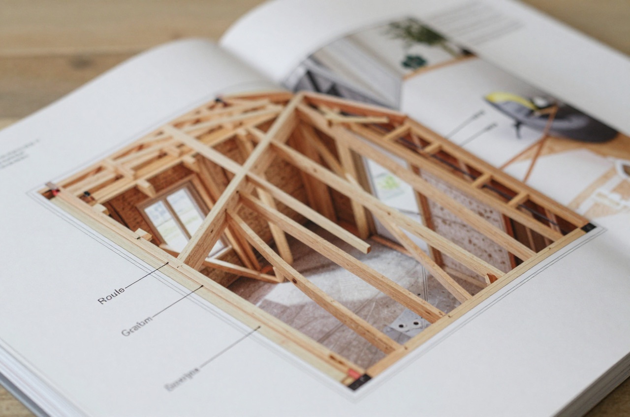 Technical architectural drawing of a loft conversion.